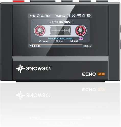 Vista 2 de SnowSky/FiiO Echo MINI HiFi Bluetooth Reproductor de MP3, 15 Horas de Reproducción, Control de Volumen Independiente con Salidas de Auriculares