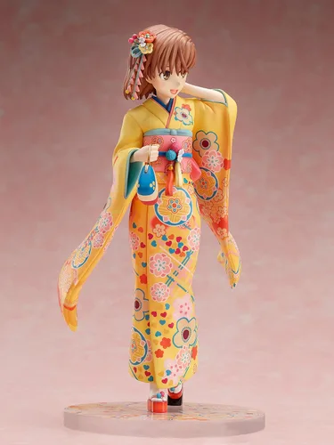 Vista 3 de FuRyu A Certain Scientific Railgun T: Mikoto Mikasa (Furisode Version) Figura de PVC a escala 1:7, multicolor, 8 pulgadas