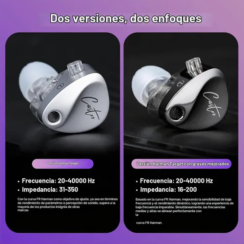 Vista 4 de KZ - Auriculares con monitor de oído con micrófono, auriculares de graves mejorados de alta fidelidad, IEMs de aislamiento de ruido, auriculares