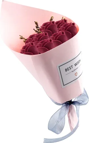 Vista 5 de IFAMIO 100 piezas de rosas artificiales de espuma color burdeos, mini flores falsas, cabezas de rosas artificiales artificiales para ramos