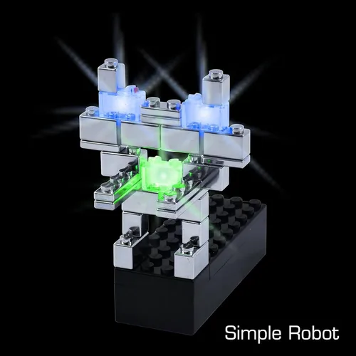 Vista 4 de E-Blox Power Blox Builder - Kit de iniciación con bloques de construcción con luz LED 3D para niños a partir de 8 años