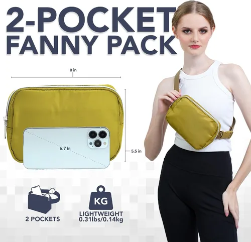 Vista 39 de Riñonera cruzada para mujer – Riñonera elegante, funcional y moderna para viajes, festivales y uso diario