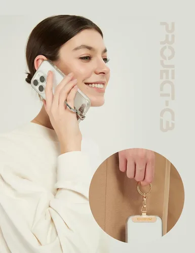 Vista 5 de Lengüeta de metal para teléfono, parche de cordón, llavero de soporte para teléfono, soporte para anillo, lengüeta de correa Negro