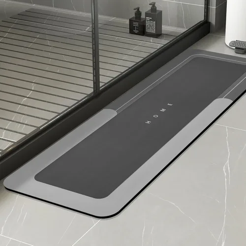 Vista 11 de Housego Tapete mágico de baño absorbente, alfombra de secado rápido, tapete mágico de baño antideslizante, alfombra de piso con respaldo de goma