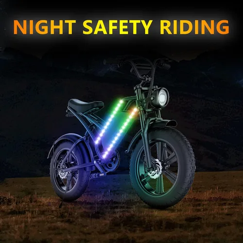 Vista 6 de Luces de bicicleta, se pueden recortar, impermeables, luces de bicicleta para montar por la noche, para niños, adultos, niños y niñas