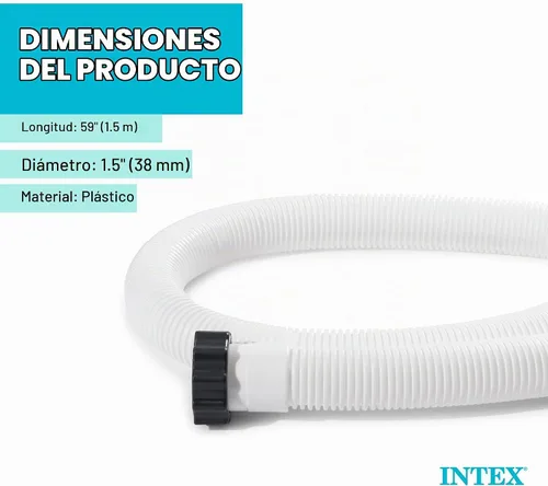 Vista 3 de Juego de manguera y tuerca para bomba Intex.