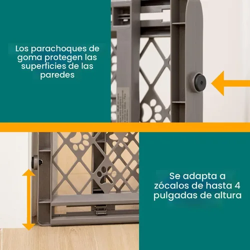 Vista 5 de MYPET North States Paws - Puerta portátil para mascotas: 26-40 pulgadas de ancho. Montaje a presión. No necesita herramientas. Fabricado en EE. UU.