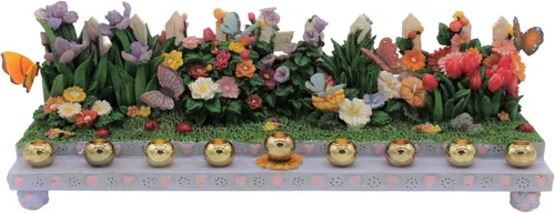 Vista 38 de Majestic Giftware Menorá de Janucá chapada en plata con diseño de cuentas (MN-HA123) Compatible con velas estándar de Janucá Calidad duradera