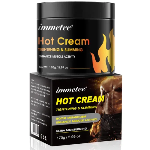 Vista 2 de Crema caliente para quemador de grasa del vientre, crema caliente para celulitis y quemador de grasa, gel para quemar grasa y sudor, potenciador