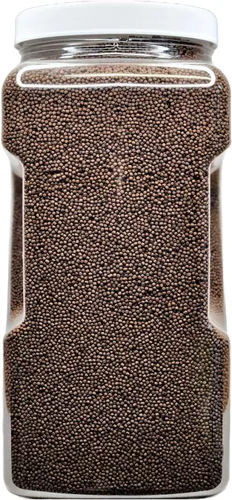 Vista 2 de Pellets flotantes de gusano negro de 0.039 in con potenciadores de color y vitaminas. Ideal para todos los peces tropicales, peces marinos