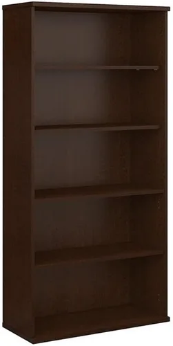Vista 7 de Bush Business Furniture Estantería de 5 estantes de 36 W Series C en Hansen Cherry, estantería grande de almacenamiento y exhibición para el hogar