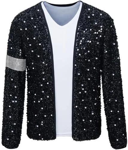 Vista 2 de Personalize custom para MJ Billie Jean Jacket Disfraz de Halloween con guante