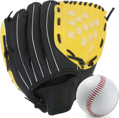 Vista 19 de Guante de béisbol, guante de sóftbol, guante de atrapador, cómodo guante de sóftbol y béisbol para niños, jóvenes, adultos, deportes y béisbol