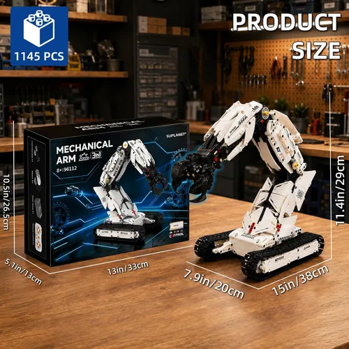 Vista 6 de 3 in 1 Robot Arm Building Set for Kids Boys Age 8-14 with RC & APP