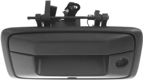 Vista 5 de Manija para puerta trasera Chevy Silverado 1500 2016 2017 2018 Exterior Negro texturizado con orificio para llave con orificio de leva