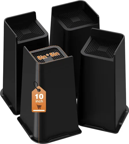 Vista 9 de MYMULIKE Elevadores de Cama Resistentes, Elevadores de Muebles de Gran Tamaño, Soporta Hasta 6000 Libras, Eleva 1 Pulgada para Sillón, Sofá, Mesa