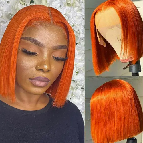 Vista 12 de Spotlight Pelucas de cabello humano lacio con encaje frontal de 4 x 4 para mujeres negras, densidad del 180 %, peluca con cierre de encaje virgen