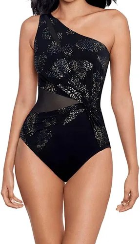 Vista 2 de Miraclesuit Traje de baño de una pieza para mujer Network News Minx Underwire One Shoulder