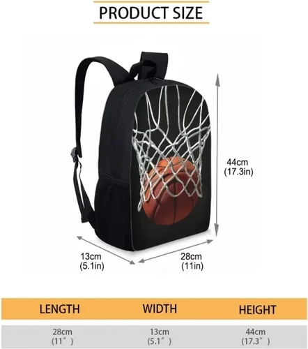 Vista 3 de HUGS IDEA Los animales frescos 3D niños escuela libro bolsa niños impresión mochilas, Baloncesto, Moderno