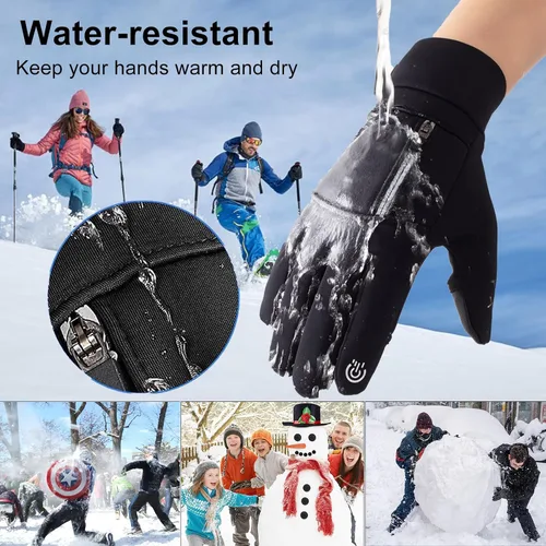 Vista 4 de weiatas Winter Fingerless Gloves for Men Women Touch Screen, Cold Weather Thermal Sport Gloves for Fishing Running Cycling Driving Hiking, Warm