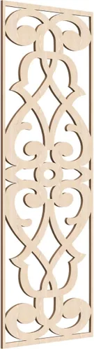 Vista 149 de 9 3/8"W x 24 3/8"H x 1/4"T Bellaire Decorativos Paneles de pared de madera calado, abedul