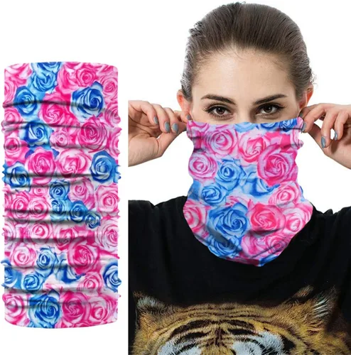 Vista 2 de Bandana unisex multifuncional sin costuras, bufanda para el cuello, gorro, mascarilla para la cara.