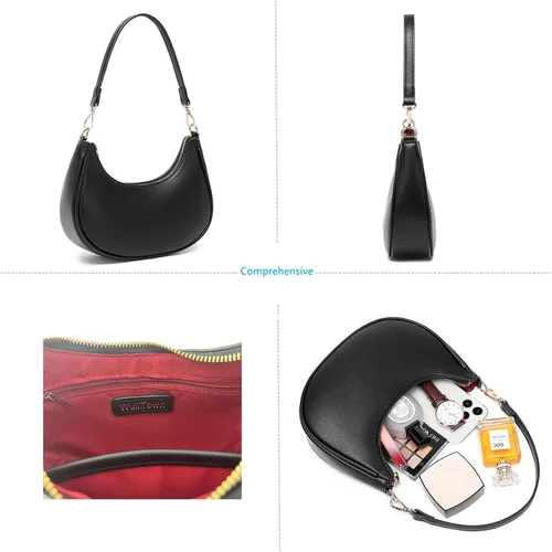 Vista 3 de Bolsos de hombro para mujer, lindo bolso de mano con cierre de cremallera