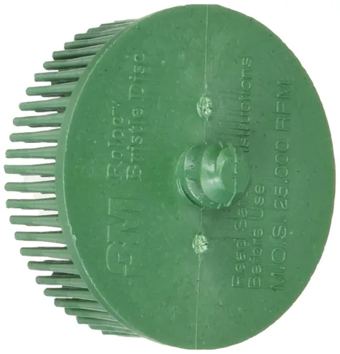 Vista 2 de 3M 07524 Roloc - Disco cónico de cerdas gruesas (2 pulgadas x 5/8, 40 unidades), color verde