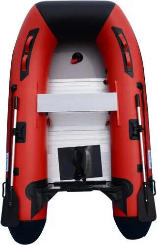 Vista 2 de BRIS Bote inflable de 8.8 pies de barco pontón de pesca tierno con piso de aluminio