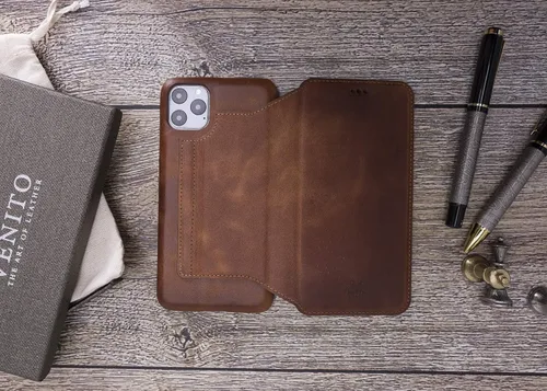 Vista 2 de Venecia RFID Bloqueo Cartera Funda de Cuero para iPhone 11 Pro Max