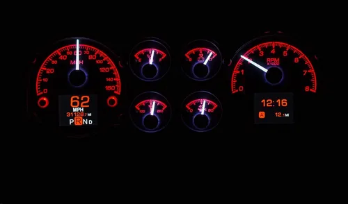 Vista 5 de Dakota Digital 78-88 Chevy Monte Carlo Kit de calibre personalizable aleación de plata HDX-78C-MC-S