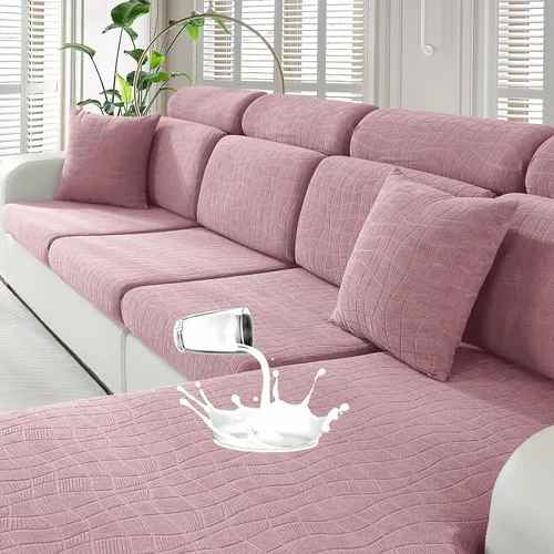 Vista 24 de MAXIJIN Fundas impermeables para cojín de sofá Fundas elásticas para asiento de sofá Fundas lavables, Fundas seccionales para cojines de exterior
