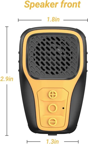 Vista 12 de INGA Altavoz Bluetooth portátil, altavoces mini impermeables con clip IP67, compatible con Siri y Google Assistant, altavoz con clip inalámbrico
