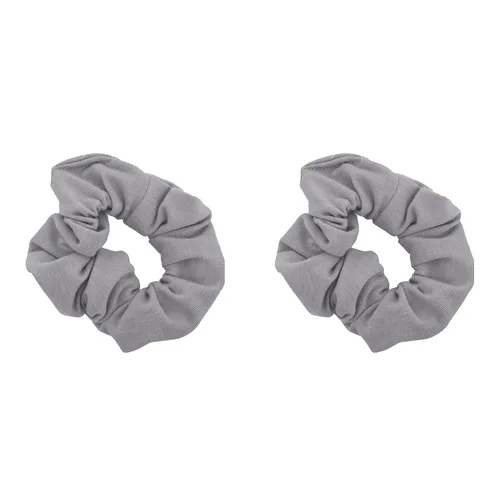 Vista 14 de Juego de 2 bandas lisas para el cabello Hair Ties for Ponytails & Buns, Soft Cotton Fabric, Gentle No-Crease Hold, for Thick and Thin Hair
