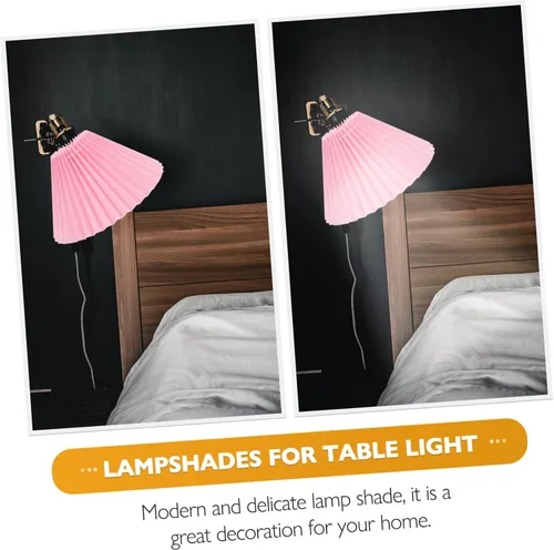 Vista 6 de Linda lámpara de tela cubierta de bricolaje plisado elegante luces de techo decoración del hogar