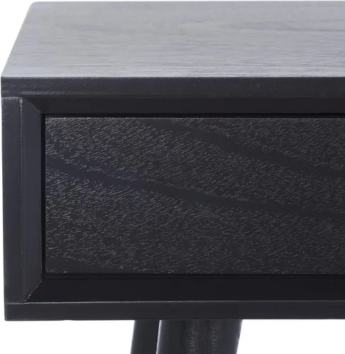 Vista 4 de SAFAVIEH Home Collection O'Dwyer Mid-Century - Escritorio retro negro con 2 cajones