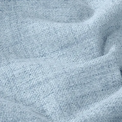 Vista 4 de Cortinas Opacas de Lino Azul Bebé para Guardería de 40 Pulgadas de Largo, 2 Paneles, Cortinas Cortas con Aislamiento Térmico Boho de Bloqueo Total
