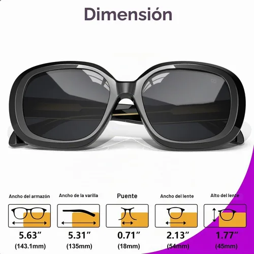 Vista 5 de VISOONE Oversized Square Sunglasses for Women Retro Shades