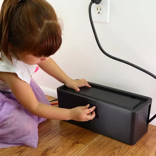 Vista 8 de Caja de Cubierta para Regleta de Alimentación - Efectivamente Protege la Regleta de Alimentación para Bebés con Doble Candado Patentado. Cómodas