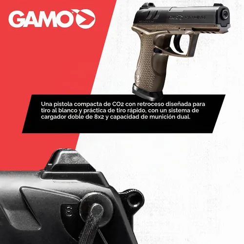 Vista 4 de Gamo Bone Collector C-15 Blowback CO2 Air Pistol