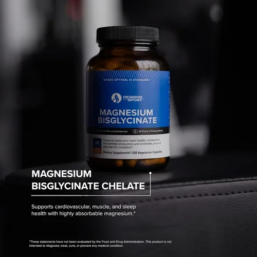 Vista 5 de Designs for Sport Glicinato de magnesio - Suplemento de magnesio para apoyar la energía ATP, la recuperación muscular, la salud ósea y la salud