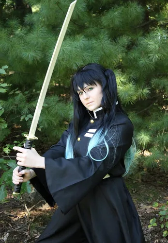 Vista 7 de DAZCOS Disfraz de kimono negro para hombre, anime japonés, con cinturón