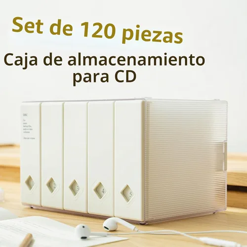 Vista 3 de Caja de CD, capacidad de 120 CD/DVD titulares de la caja de la cartera