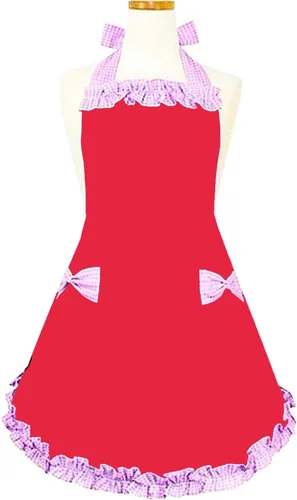 Vista 3 de Hyzrz Lindos delantales de moda para mujeres y niñas, camarera, cocina, restaurante, cocina, hogar, cocinero, babero, delantal, vestido de regalo