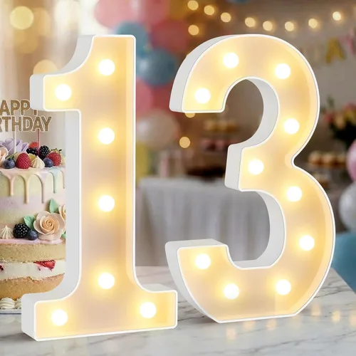 Vista 42 de Letrero LED de Marquee con Letras Iluminadas - Letras Iluminadas del Alfabeto para Cumpleaños, Graduación, Decoración de Pared y Mesa en Bares