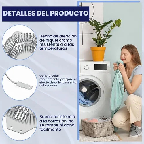 Vista 3 de 【Actualizado 2026】Elemento calefactor de secadora DC47-00019A para secadora Samsung