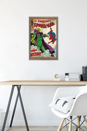 Vista 6 de Marvel Comics Spider-Man - Póster de pared Amazing Spider-Man #66, 22.4 pulgadas de largo x 14.7 pulgadas de ancho, versión enmarcada de madera