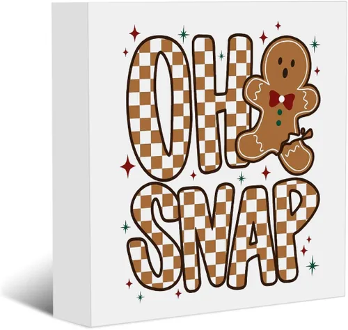 Vista 11 de Divertida decoración de Navidad para baño, decoración de Navidad para interiores, decoración de Papá Noel, decoración de madera con texto en inglés
