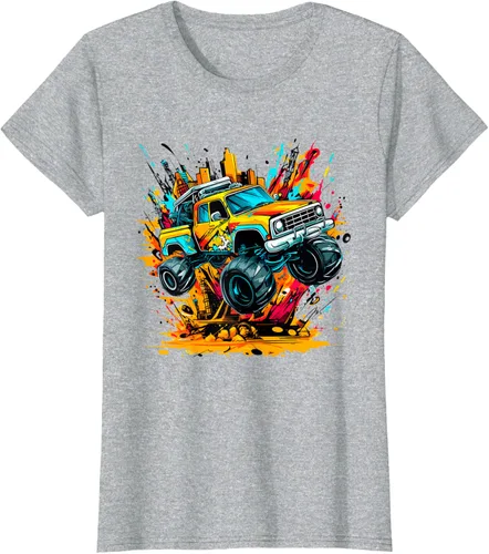 Vista 34 de Monster Trucks Are My Jam - Camiseta Monster Truck, Negro