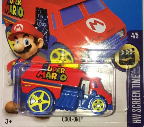 Vista 2 de Hot Wheels, Tiempo de pantalla HW 2016, Super Mario Cool-One Vehículo fundido a presión #224/250